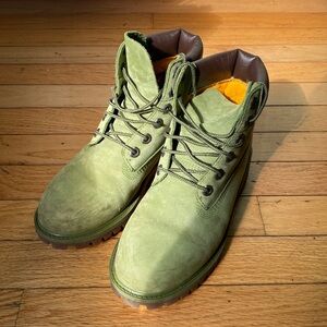 Green Timberland Boots Boys 4.5 US